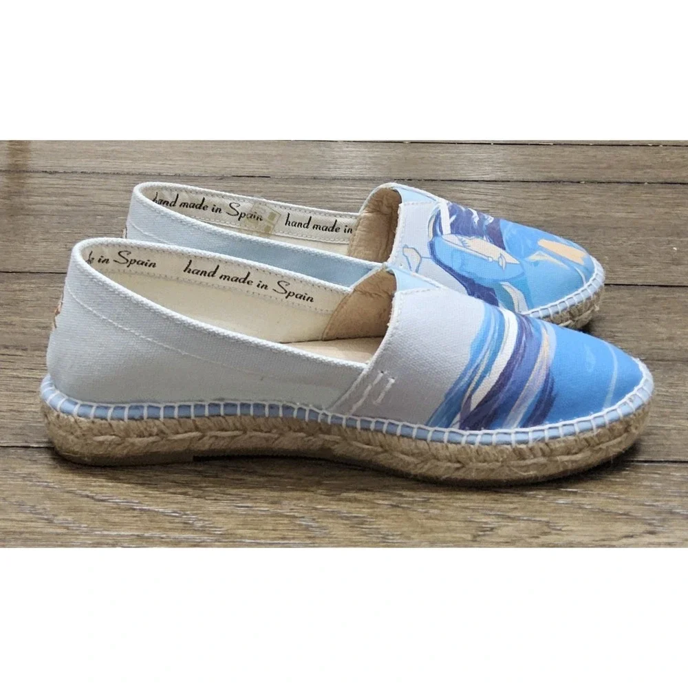 Ocean Core Espadrilles Shoes Womens 7 EU 38 NEW Granny Coastal Nautical Blue